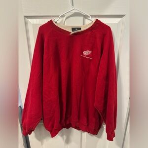 Antigua Detroit Red Wings Crewneck Sweatshirt Mens XXL Red NHL Embroidered Logo